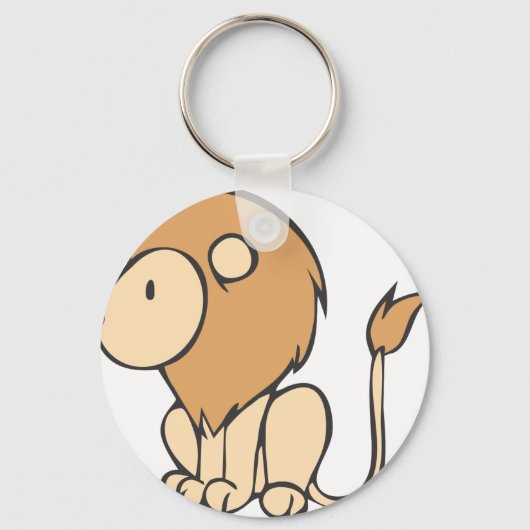 Porte-clés Cartoon Lion sur mesure pour bébé assis (Recto)