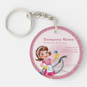 Porte-clés Cartoon mignon Code QR Parties scintillant Nettoya