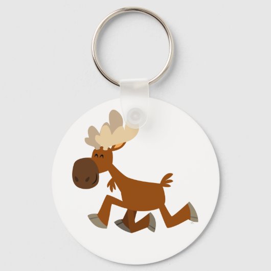 Porte-clés Cartoon mignon Merry Moose Porte - clé (Recto)