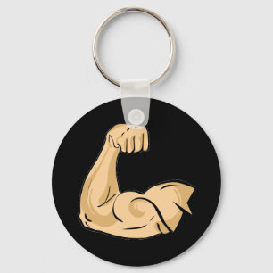 Porte-clés CARTOON MUSCLES HOMME bras fort biceps pow athlét