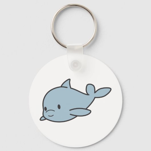 Porte-clés Cartoon personnalisé Bébé Dauphin (Recto)