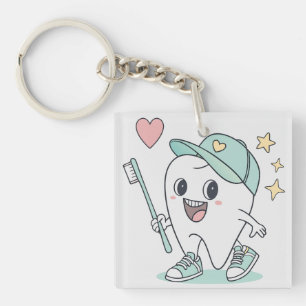 Porte-clés Cartoon pour dents mignonnes - Enfants Porte - clé