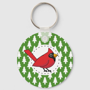 Porte-clés Cartoon Red Cardinal