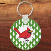 Porte-clés Cartoon Red Cardinal (Recto)