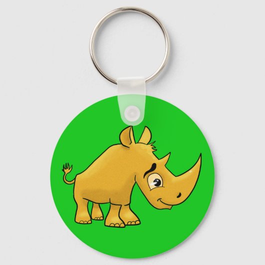 Porte-clés Cartoon Rhino (Recto)