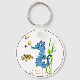 Porte-clés Cartoon Seahorse Cute Fish Porte - clés