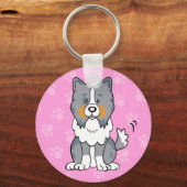 Porte-clés Cartoon Sheltie Porte - clé (Recto)