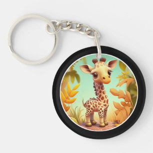 Porte-clés Cartoon Tropical Cute Baby Giraffe