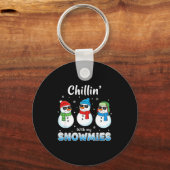 Porte-clés Cartoons Chillin' With My Snowmies, Funny Snowman  (Recto)
