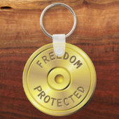 Porte-clés cartouche d'munitions d'une balle tirée, liberté (Recto)