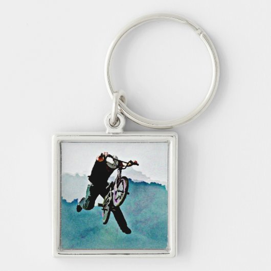 Porte-clés Cascade de bicyclette du style libre BMX (Devant)