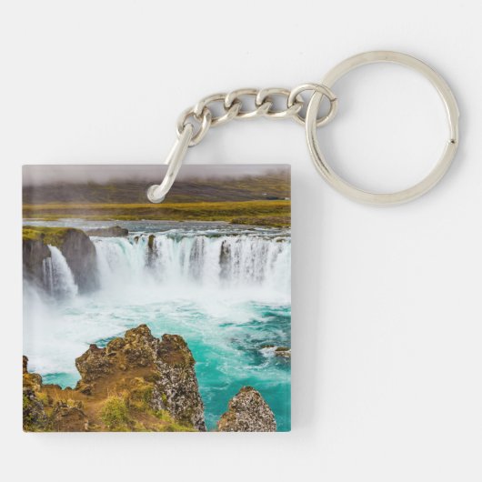 Porte-clés Cascade de Godafoss, Islande (Dos)