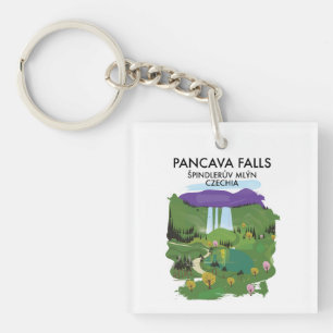 Porte-clés Cascade de Pancava Špindlerův Mlýn, Tchéquie affic