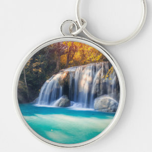 Porte-clés Cascade d'Erawan dans la province de Kanjanaburi e