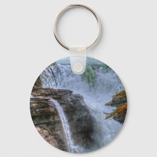 Porte-clés Cascade des Rocheuses Nature Photo (Recto)