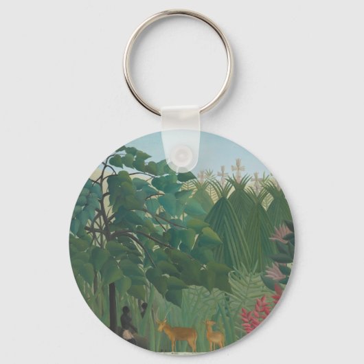 Porte-clés Cascade d'Henri Rousseau, Art Vintage (Recto)