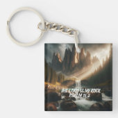 Porte-clés Cascade Enchantée LE SEIGNEUR EST MA ROCHE (Devant)