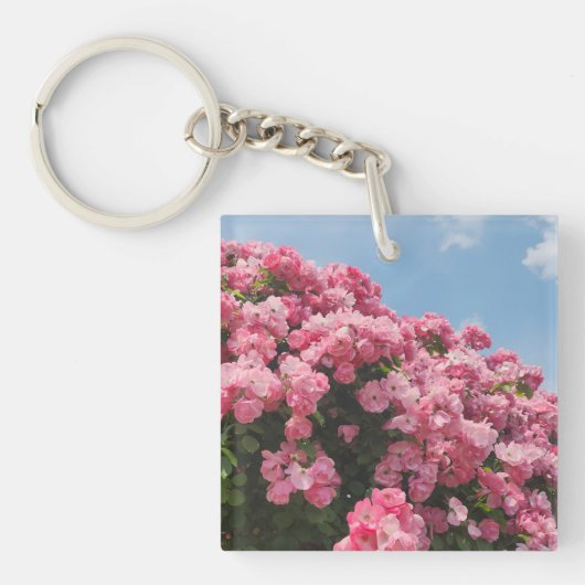 Porte-clés Cascade Rose Épanouie (Devant)