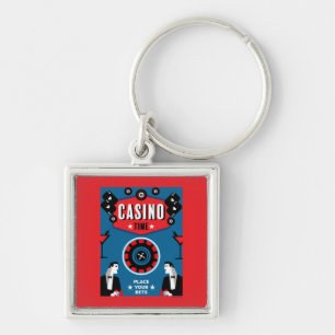 Porte-clés Casino Gambling Poker Roulette