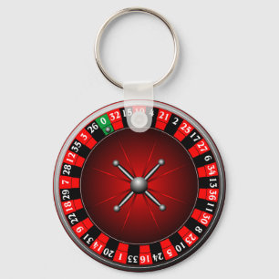 Porte-clés Casino illustration with roulette wheel