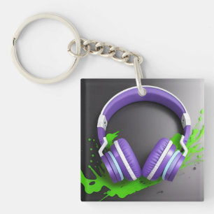 Porte-clés Casque audio vibrant à circonférence