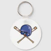 Porte-clés Casque de baseball et chauves-souris (Verso)