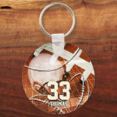 Porte-clés casque de football gridiron son nom grungy (Recto)