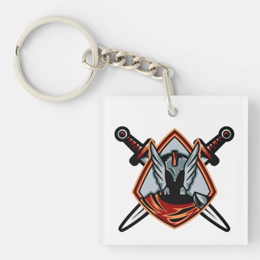 Porte-clés Casque de Guerrier (Devant)