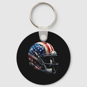 Porte-clés Casque de hockey sur glace Drapeau américain patri