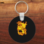 Porte-clés Casque de soudage d'incendie (Recto)