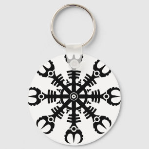 Porte-clés Casque d'émerveillement - Aegishjalmur No.2 (noir)
