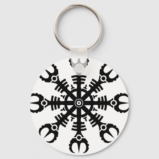 Porte-clés Casque d'émerveillement - Aegishjalmur No.2 (noir) (Recto)