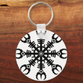 Porte-clés Casque d'émerveillement - Aegishjalmur No.2 (noir) (Recto)