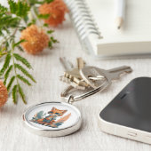 Porte-clés Casque pour bébé fox amusant (Côté)