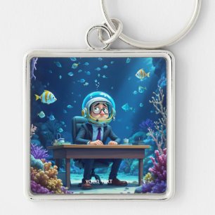 Porte-clés Casque sous-marin du commis d'Imaginaire