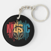 Porte-clés Casques Vintages Lover DJ (Dos)