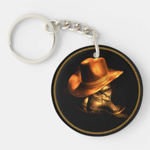 PORTE-CLÉS CASQUETTE DE COWBOY & BOOTS
