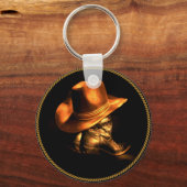 PORTE-CLÉS CASQUETTE DE COWBOY & BOOTS (Recto)