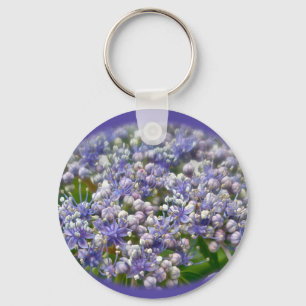 Porte-clés Casquette de dentelle bleue Hydrangea Fleurs