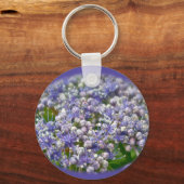 Porte-clés Casquette de dentelle bleue Hydrangea Fleurs (Recto)