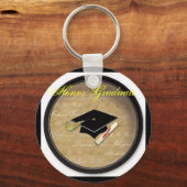 Porte-clés casquette de diplôme, diplômé d'honneur (Recto)