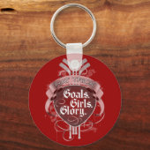 Porte-clés Casquette de hockey : buts, filles et gloire (Recto)