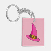 Porte-clés Casquette de sorcière rose (Devant gauche)