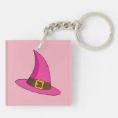 Porte-clés Casquette de sorcière rose (Dos)