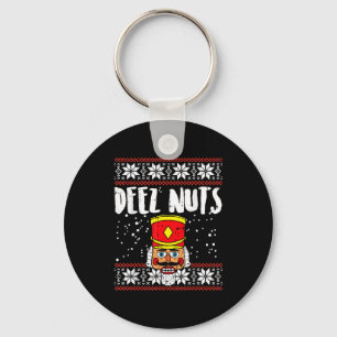 Porte-clés Casse-noix Deez Nuts drôle Sweater de Noël laid