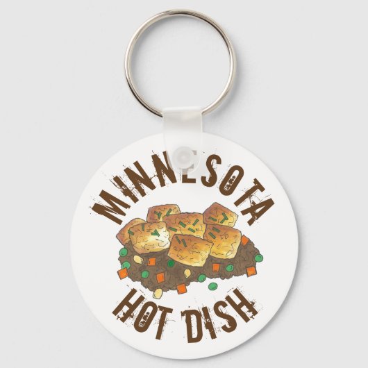 Porte-clés Casserole de tatouage à plat chaud du Minnesota (Recto)