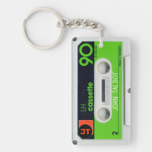 Porte-clés Cassette audio allemande rétro personnalisée K