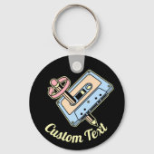 Porte-clés Cassette audio avec crayon (Recto)