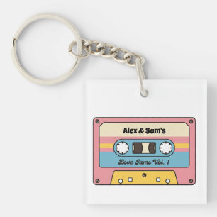 Porte-clés Cassette personnalisée de Love Jams – Nom personna