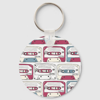 Porte-clés Cassettes de musique rétro : Arrière - plan de roc